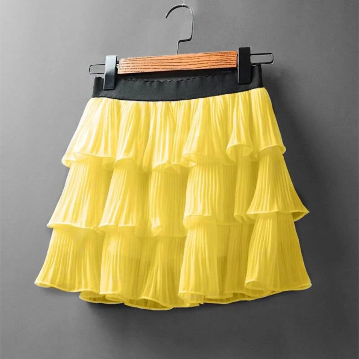 Boho Ruffle Mini Skirt With Elastic Waist from Kawaii Stop