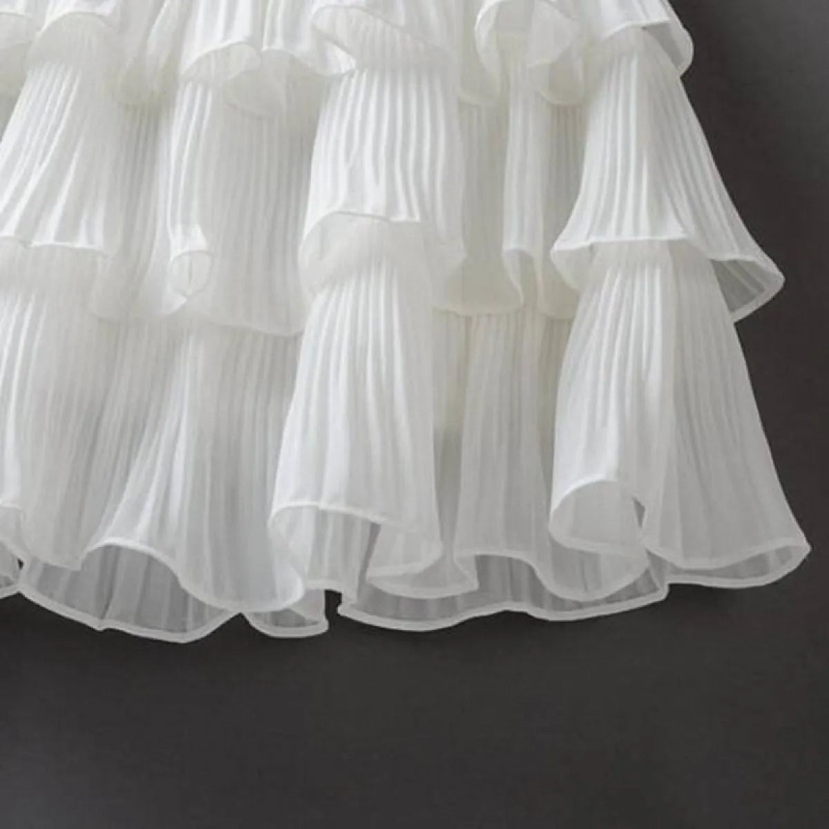 Boho Ruffle Mini Skirt With Elastic Waist from Kawaii Stop