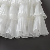 Boho Ruffle Mini Skirt With Elastic Waist from Kawaii Stop