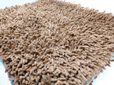 DaDa Bedding Coffee Brown Shaggy Soft Chenille Noodle Carpet Rug Bath Mat from DaDalogy Bedding Collection