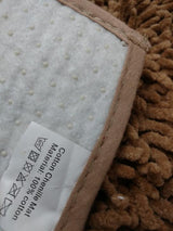 DaDa Bedding Coffee Brown Shaggy Soft Chenille Noodle Carpet Rug Bath Mat from DaDalogy Bedding Collection