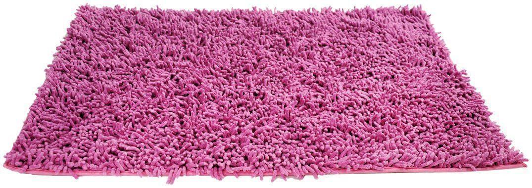 DaDa Bedding Fuchsia Magenta Pink Shaggy Soft Chenille Noodle Carpet Rug Bath Mat from DaDalogy Bedding Collection