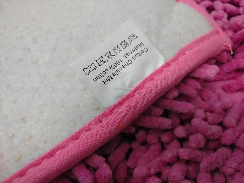 DaDa Bedding Fuchsia Magenta Pink Shaggy Soft Chenille Noodle Carpet Rug Bath Mat from DaDalogy Bedding Collection