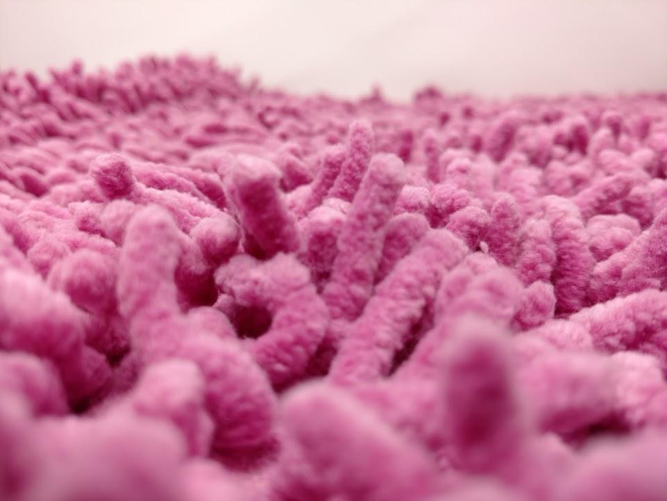 DaDa Bedding Fuchsia Magenta Pink Shaggy Soft Chenille Noodle Carpet Rug Bath Mat from DaDalogy Bedding Collection