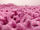 DaDa Bedding Fuchsia Magenta Pink Shaggy Soft Chenille Noodle Carpet Rug Bath Mat from DaDalogy Bedding Collection