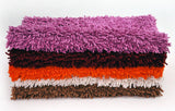 DaDa Bedding Fuchsia Magenta Pink Shaggy Soft Chenille Noodle Carpet Rug Bath Mat from DaDalogy Bedding Collection