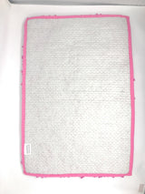 DaDa Bedding Fuchsia Magenta Pink Shaggy Soft Chenille Noodle Carpet Rug Bath Mat from DaDalogy Bedding Collection