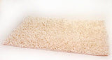 DaDa Bedding Vanilla Ivory White Shaggy Soft Chenille Noodle Carpet Rug Bath Mat from DaDalogy Bedding Collection