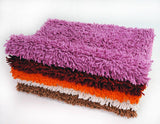 DaDa Bedding Vanilla Ivory White Shaggy Soft Chenille Noodle Carpet Rug Bath Mat from DaDalogy Bedding Collection