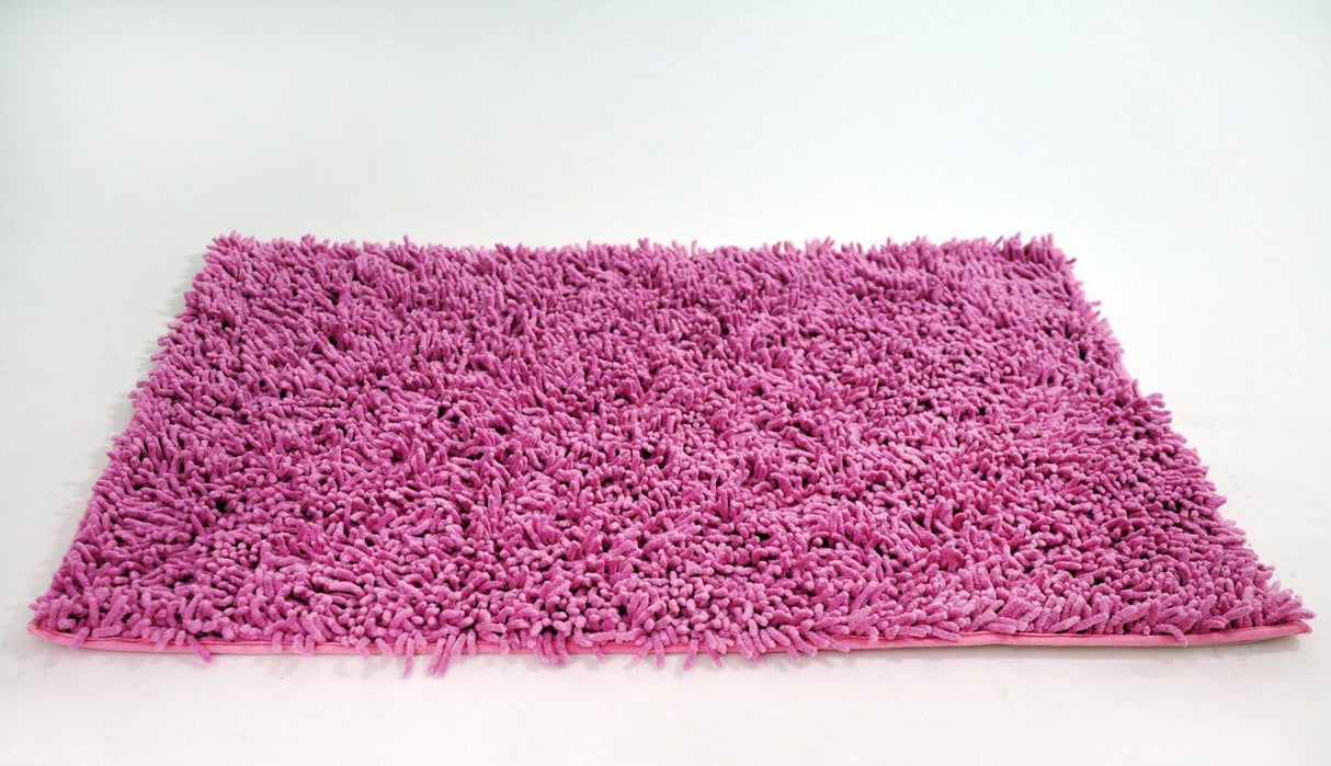 Tache Cotton Chenille Hot Pink Shag Area / Bathroom Rug (MATP) from Tache Home Fashion
