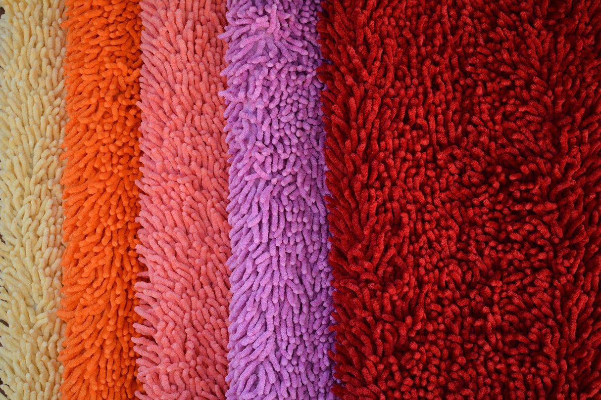 Tache Cotton Chenille Hot Pink Shag Area / Bathroom Rug (MATP) from Tache Home Fashion