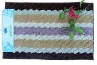 Tache 20x32 Inch Striped Brown and Beige Bathroom Rugs (TARBS2032) from Tache Home Fashion