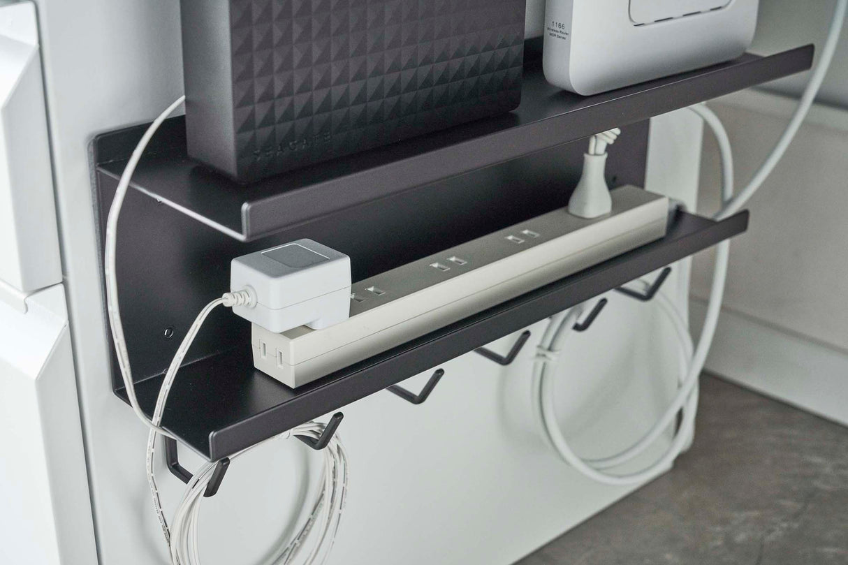 Wall-Mount Cable & Router Storage Rack - Steel from Yamazaki Home
