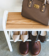 Shoe Organizer & Bench (18" H)  - Steel + Wood from Yamazaki Home