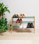 Expandable Shoe Rack (18" H)  - Steel - Forest Green from Yamazaki Home