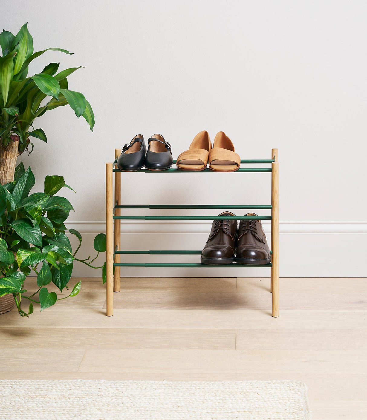 Expandable Shoe Rack (18" H)  - Steel - Forest Green from Yamazaki Home