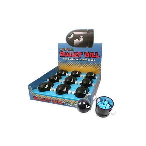 Super Mario Bullet Bill Blue Raspberry Candy Sours (17g) 9ct from PETEZ POP WHOLESALE