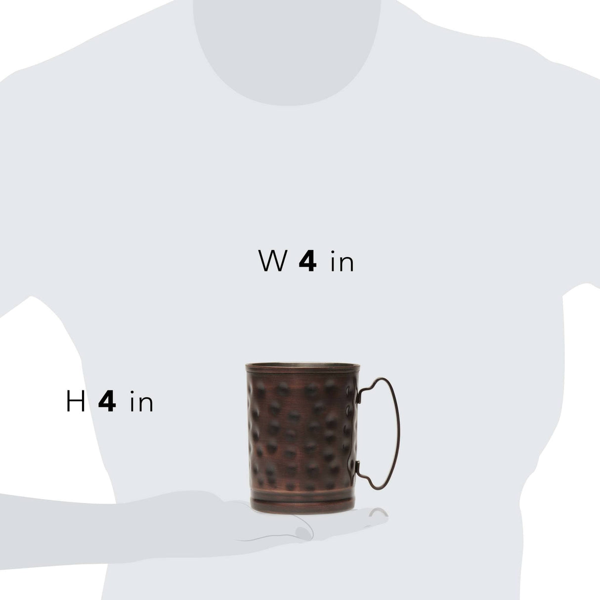 Libbey Moscow Mule Hammered Copper Mugs, 14-ounce, Set of 4 from Libbey
