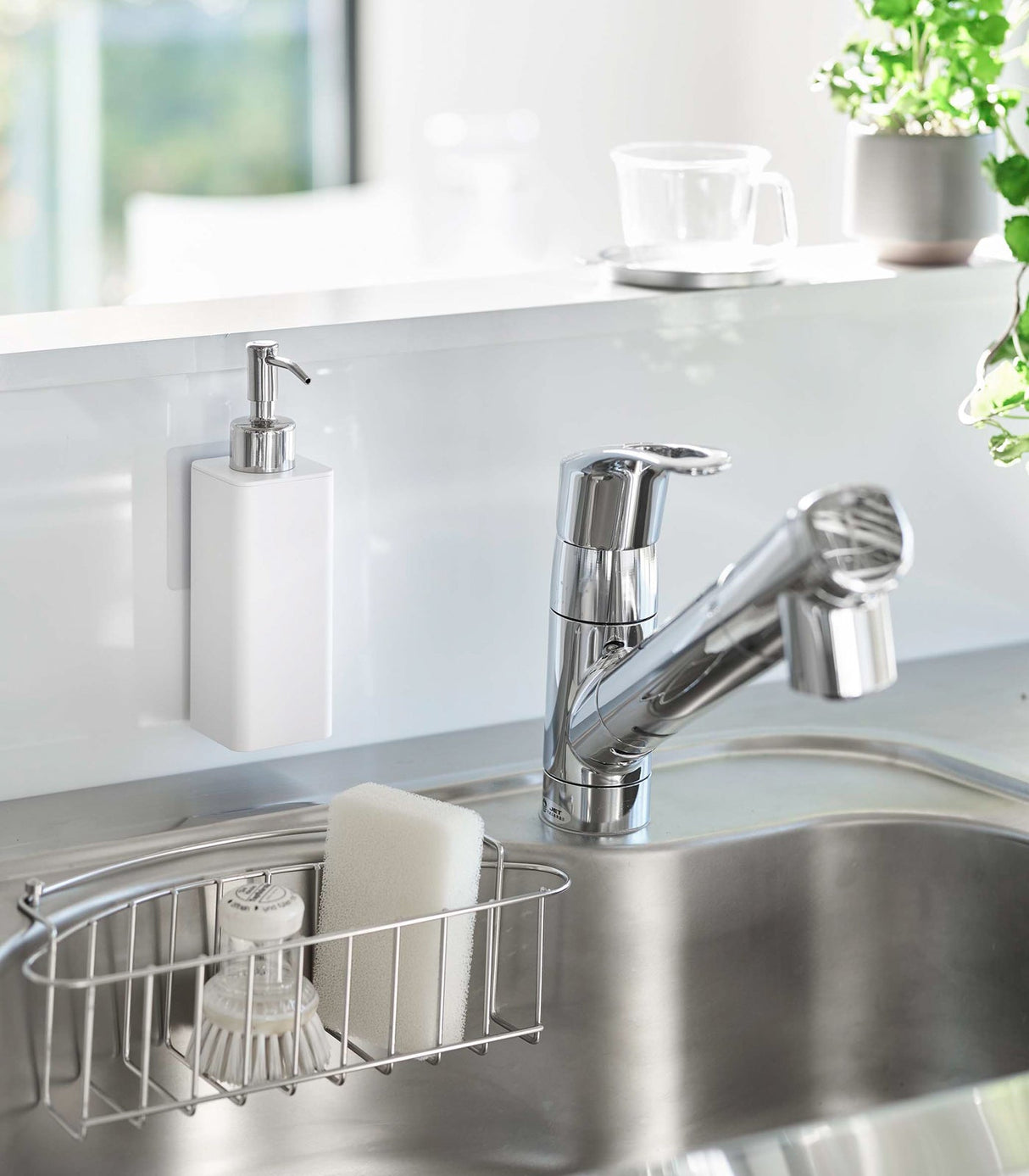 Traceless Adhesive Soap Dispenser from Yamazaki Home
