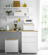Bread Box - Two Styles - Steel + Wood from Yamazaki Home