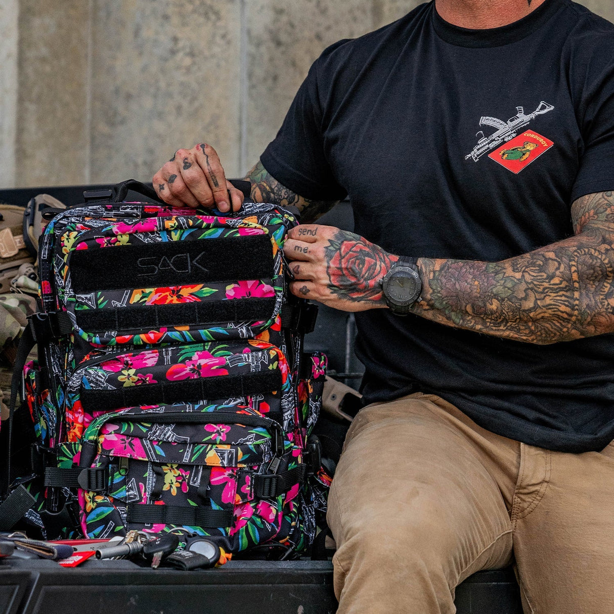Corduroy The Bear - Don't Take No Sh*t Men's T-shirt From Combat Iron Apparel