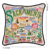 Sacramento Hand-Embroidered Pillow from Quirks!