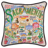 Sacramento Hand-Embroidered Pillow from Quirks!