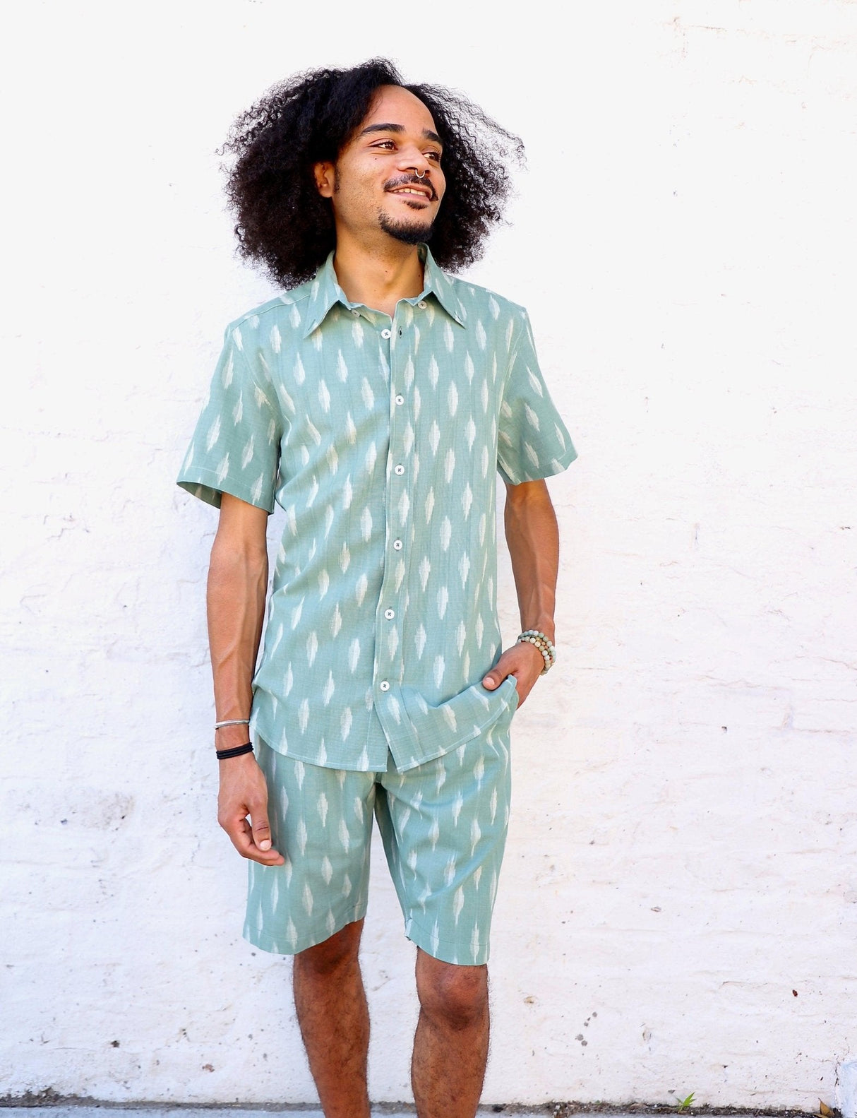 Sage Men's Button Down Shirt from Passion Lilie