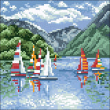 Sailing Ships CS2623 7.9 x 7.9 inches Crafting Spark Diamond Painting Kit from Wizardi