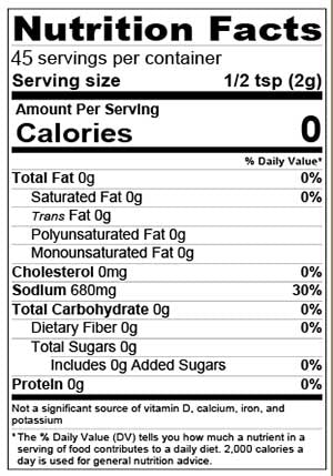 Stello Foods Spices - Salt - Seasoned 3.5 oz from Stello Foods