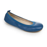 Samara Foldable Ballet Flat in Teal Leather from Yosi Samra