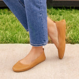 Samara Foldable Ballet Flat in Whiskey Leather from Yosi Samra