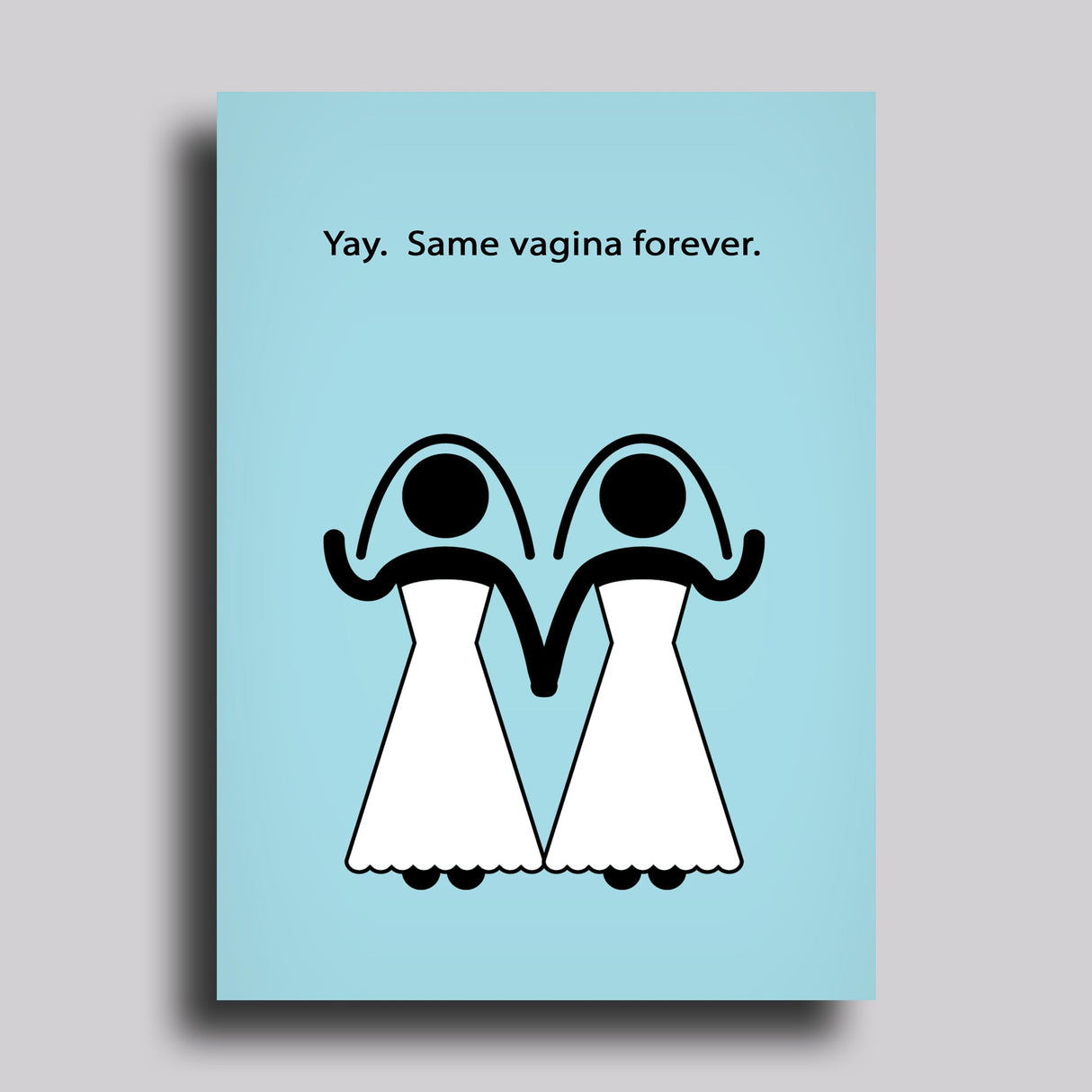Same Vagina Forever Alternative Greeting Card Marriage from Carver Junk Company