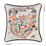 San Francisco, CA Hand-Embroidered Pillow from Quirks!
