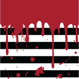Sanguine Stripes Blood Spatter Knee High Socks from FootClothes