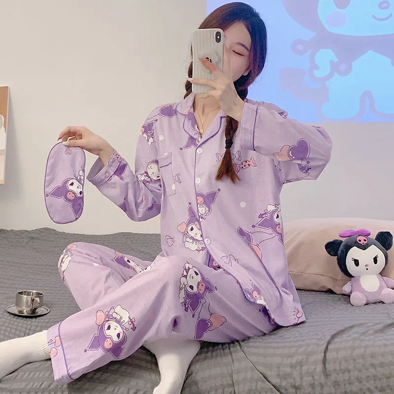 Sanrio Kuromi Women's Pajama Set  From Kawaii Stop
