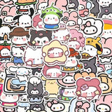 100pcs Sanrio Stickers - Cute Notebook & Ledger Decoration from Kawaii Stop