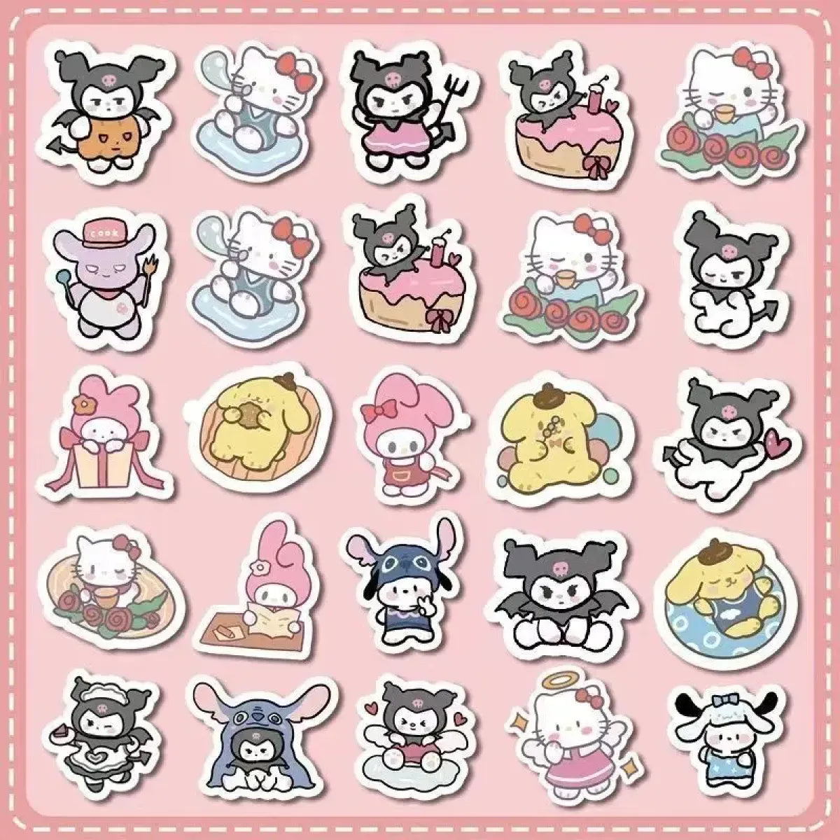 100pcs Sanrio Stickers - Cute Notebook & Ledger Decoration from Kawaii Stop