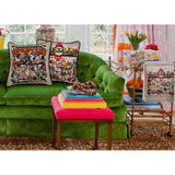 Santa Fe Hand-Embroidered Pillow by CatStudio from Quirks!