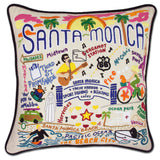 Santa Monica, CA Hand-Embroidered Pillow from Quirks!