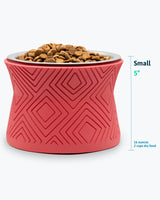Santa Fe Modern Elevated Dog Bowl from Pet Junkie