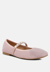 Sassie Pearl Embellished Ballerina Flats from London Rag International