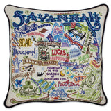Savannah, GA Hand-Embroidered Pillow from Quirks!
