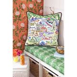 Savannah Hand-Embroidered Pillow by CatStudio from Quirks!