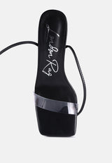 Scansta Lace Up Rhinestone Embellished Heel Sandals from London Rag International