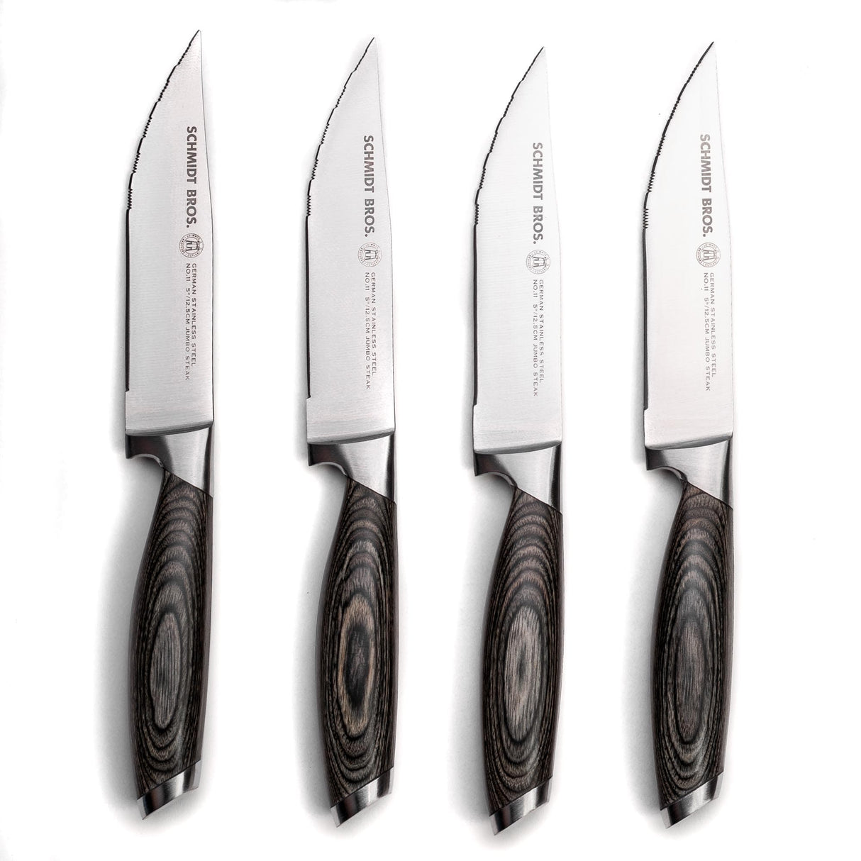 Bonded Ash, 4-Piece Jumbo Steak Knife Set from Schmidt Bros.
