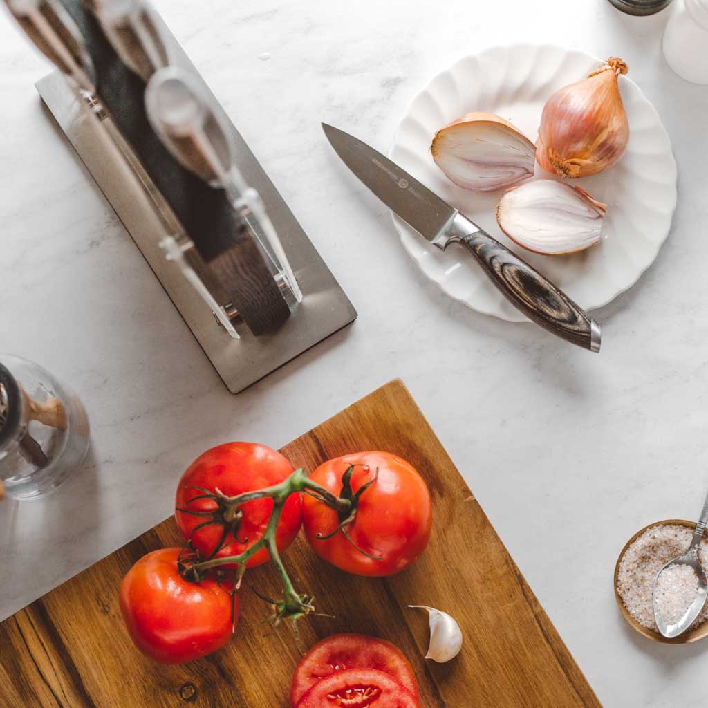 Bonded Ash, 7-Piece Knife Block Set from Schmidt Bros.