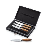 Bonded Teak, 4-Piece Jumbo Steak Knife Set from Schmidt Bros.