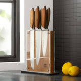Bonded Teak, 7-Piece Knife Block Set from Schmidt Bros.