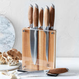 Bonded Teak, 7-Piece Knife Block Set from Schmidt Bros.